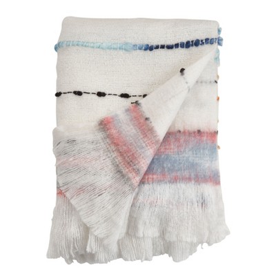 Lush Soft Chunky Woven Throw Blanket in Multi-Color, 50"x60"