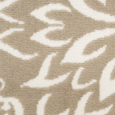 Taupe Floral Synthetic Rectangular 8' x 10' Area Rug