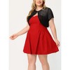 Agnes Orinda Women's Plus Size Sheer Lace Elegant Eyelet Crop Banquet Shrugs - 2 of 4
