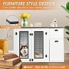 Dog Crate Furniture for for Small to Medium Pets, Wooden Crates with Drawers and Side Cabinets - 2 of 4