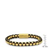Steeltime Men's 18k gold plated stainless steel woven box chain bracelet - 3 of 4