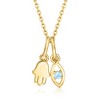 Ross-Simons 1.05 ct. t.w. Multi-Gemstone and 18kt Gold Over Sterling Jewelry Set: Cable-Chain Necklace With 3 Interchangeable Pendants Size 18 - 4 of 4
