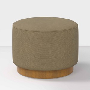 Round Ottoman with Plinth Base - Hearth & Hand™ with Magnolia - 1 of 3