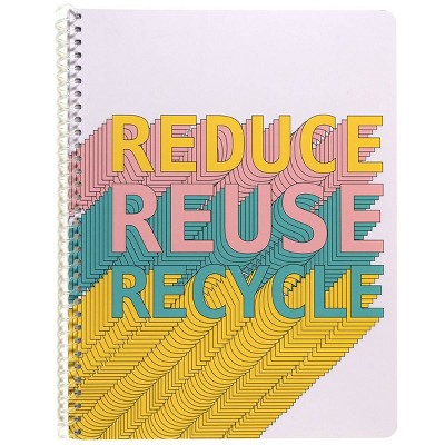 Photo 1 of 4PART Wide Ruled Composition Notebook Planet Awareness Reduce Reuse Recycle - Top Flight