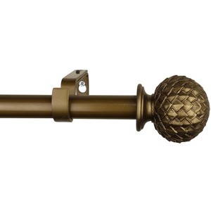 Urbanest 1-inch Diameter Round Artichoke Adjustable Drapery Curtain Rod - 3 Finishes - 1 of 3