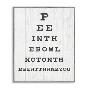 Stupell Industries Pee in the Bowl Eye Chart Framed Giclee Art - 1 of 4