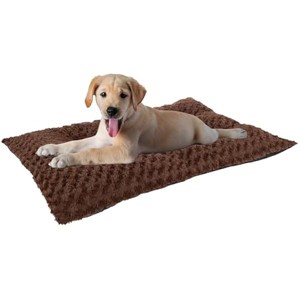 PETMAKERPet Bed ¨C 32x19 Dog Pillow and Crate Pad with Faux Fur Sleep Surface and Non-Slip Bottom ¨C Machine Washable Dog Bed (Brown) - 1 of 1