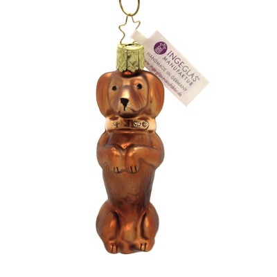 Inge Glas 3.5" Dachshund Warm Protected  -  Tree Ornaments