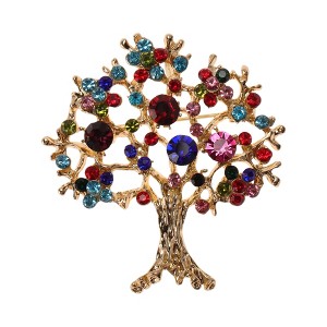 Unique Bargains Christmas Brooches Wreath Wind Chime Alloy Dripping Wax Multicolor 1.57"x2.17" 1 Pc - 1 of 4