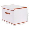 Unique Bargains Collapsible Fabric Storage Cube with Handles and Lid for Shelves Closet 1 Pc - 4 of 4