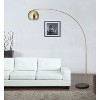FC Design Modern Standing Adjustable Floor Lamp with Metal Dome Shade and Black Marble Base in Brass Gold Finish - Brass Gold - 2 of 4