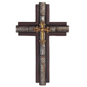 FC Design 15.5"H Decorative Cross Religious Sculpture Wall Decoration - 1 of 3