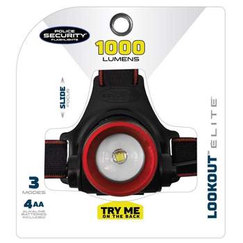 Security Lookout 1000 lm Black LED Head Lamp AA Battery