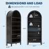 71" Arched Shoe Cabinet, Wooden Shoe Rack, 7-Tier Adjustable Tall Shoe Storage Cabinet with Open Shelves - 2 of 4