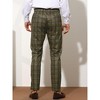 Lars Amadeus Men's Printed Pattern Slim Fit Dress Pants - 3 of 4