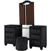 PAGED Makeup Vanity Modern Style Crystal Tufted Upholstery Dressing Table with Stool for Dressing Room - 3 of 4
