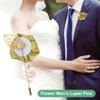 Unique Bargains Wedding Golden Leaf Rose Flower Lapel Pins for Men Suits 18 Pcs - 4 of 4