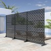 PexFix 72 in. H x 47 in. W Outdoor Metal Privacy Screen Garden Fence Star Pattern Wall Applique - 4 of 4