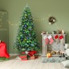 Tangkula Pre-lit Christmas Tree, Artificial Hinged Xmas Tree w/ Remote-controlled Color-changing LED Lights & PVC Tips - 3 of 4