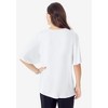 Roaman's Women's Plus Size Flutter Sleeve Ultrasmooth Fabric Tee - 3 of 4