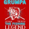 Men's Design By Humans Grumpa Man Myth Fishing Legend By HoangCathrine T-Shirt - 2 of 2