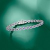 Ross-Simons 5.00 ct. t.w. Tanzanite and .10 ct. t.w. Diamond Tennis Bracelet in Sterling Silver - 3 of 4