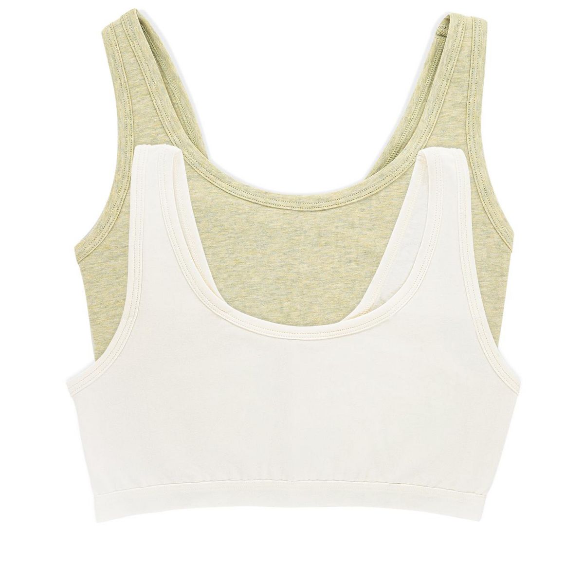 Women's Organic Cotton Stretch Bralette 2-Pack - GOTS Certified, Wire-Free, Soft, Comfortable - Felina