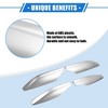 Unique Bargains Car Roof Rack Side Rails End Cover Shell Cap for Toyota Land Cruiser 2010-2022 Plastic Silver Tone 4pcs - 3 of 4