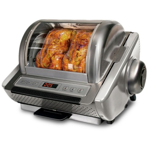 Ronco 1,250-Watt Black Countertop Rotisserie Oven at