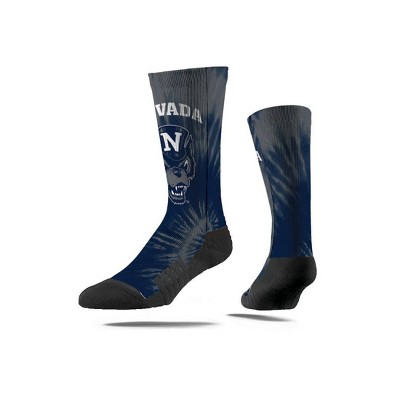 NCAA Nevada Wolf Pack Tie-Dye Adult Crew Socks - M/L