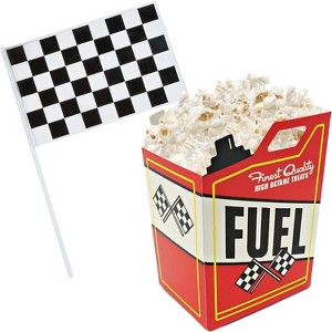 4E's Novelty Race Car Popcorn Box: Party Favor Bags for Cars Themed Birthday, Individual Servings of Popcorn Racing Party Decors - 1 of 4