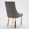 APRILSOUL Rayon Flocking Chenille Dining Chairs, Channel Tufted, Comfy Upholstered, Golden Stainless Steel Legs, Set of 2, Kitchen/Dining Room. - 4 of 4