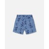 Deux par Deux Boy Printed Chambray Short Pale Blue and Navy - 3 of 4