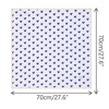 INSPIRE CHIC Women's Heart Printed Cotton Linen Lace Trim Square Scarves 1Pc - 3 of 4