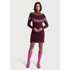 It Be Like Bat Fair Isle Sweater Dress - 1 of 4