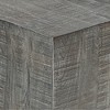 Royal Hampton Side End Table | 19 Inch Square Block Top | Sandblasted Gray Mango Wood - 3 of 4
