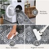 Machine Washable Low Pile Rug - Non-Slip Vintage Geometric Design for Living Room, Bedroom, Dining Room - 4 of 4