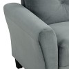 INFURNIC Sofas Comfortable Sectional Couch Velvet Upholstery Detachable Cushions Modular Design for Living Room, Grey, 76.7"*29.1"*34.4" - 4 of 4