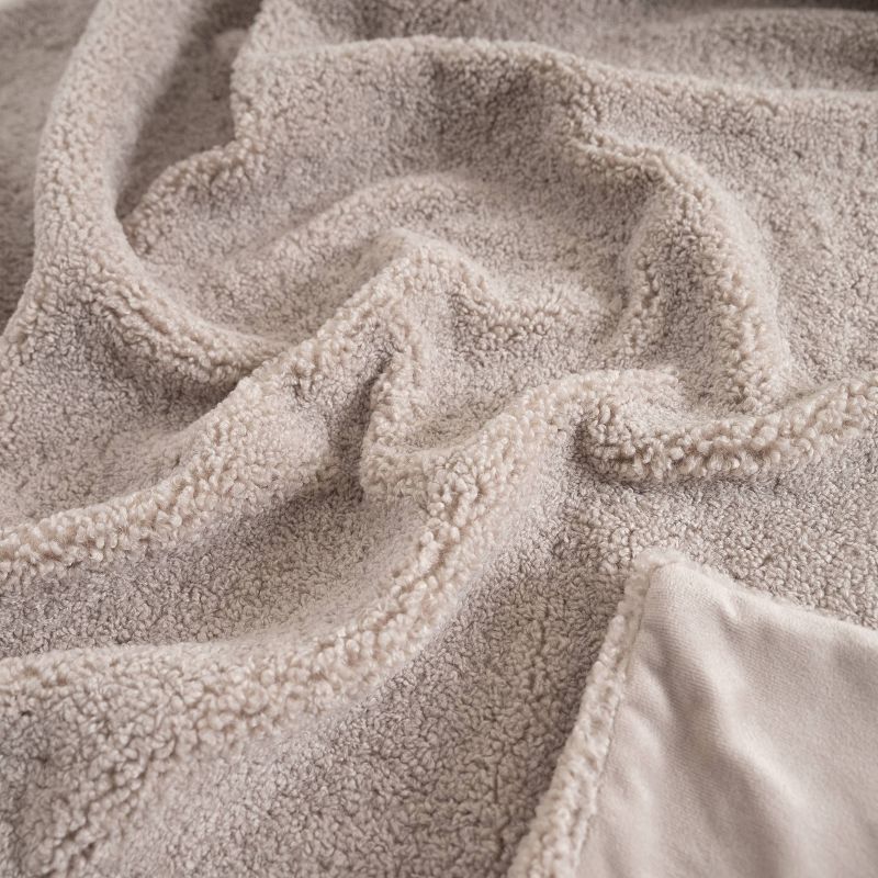 50"x60" Teddy Faux Shearling Lux Throw Blanket - Evergrace, 4 of 14