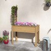Chic Crate - Trellis Raised Garden Bed with Drainage System - Elevated Wood Planter for Climbing Plants/Vegetables/Flowers - Natural Wood Design - 2 of 4