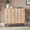 Christopher Knight Home Winder Handcrafted Boho Mango Wood Cabinet White Washed/Black: Modern Accent Storage, Fixed Shelves - 2 of 4