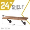 RESTORE Autumn Brown 24 in. Wood Shelf (Wood Only) by Pipe Decor - 3 of 4