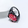 Gothic Bat Wing Black Dragon Eye Ring For Women Sterling Silver Ginger Lyne Collection - 2 of 4