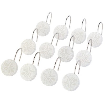 The Lakeside Collection Beach Stripe Bath Collection - Set of 12 Shower Hooks 12 Pieces