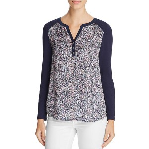 Finity Womens Abstract Henley Shirt - 1 of 1