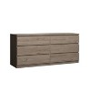 HomeStock 6 Drawer Double Dresser, Oak - 2 of 4