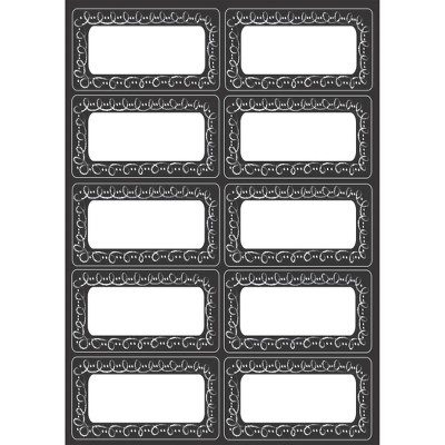 Black Magnetic Chalk Loop Labels Pack of 60