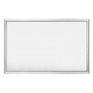 Apmir 55 in. W x 36 in. H Rectangular Diamond Shape Aluminum Alloy Frame and Tempered Glass Wall Mirror in Brushed Silver - 1 of 4