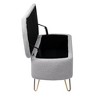 CAVINAS Faux Fur Fabric Storage Ottoman Bench with Gold Legs,Upholstered Storage Ottoman,Storage Bench for Living Room,Bedroom - 4 of 4