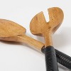 2pc Rubberwood and Rattan Serving Utensils - Threshold™ designed with Studio McGee - image 3 of 4